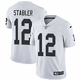 Nike Oakland Raiders #12 Kenny Stabler White NFL Vapor Untouchable Limited Jersey,baseball caps,new era cap wholesale,wholesale hats